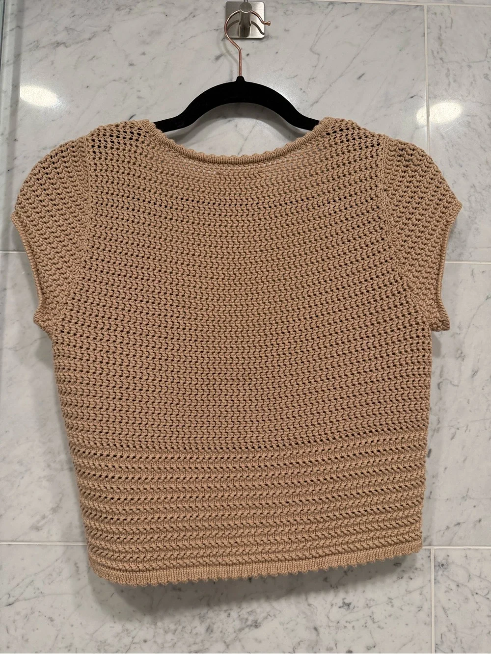 Reformation Catarina open knit top